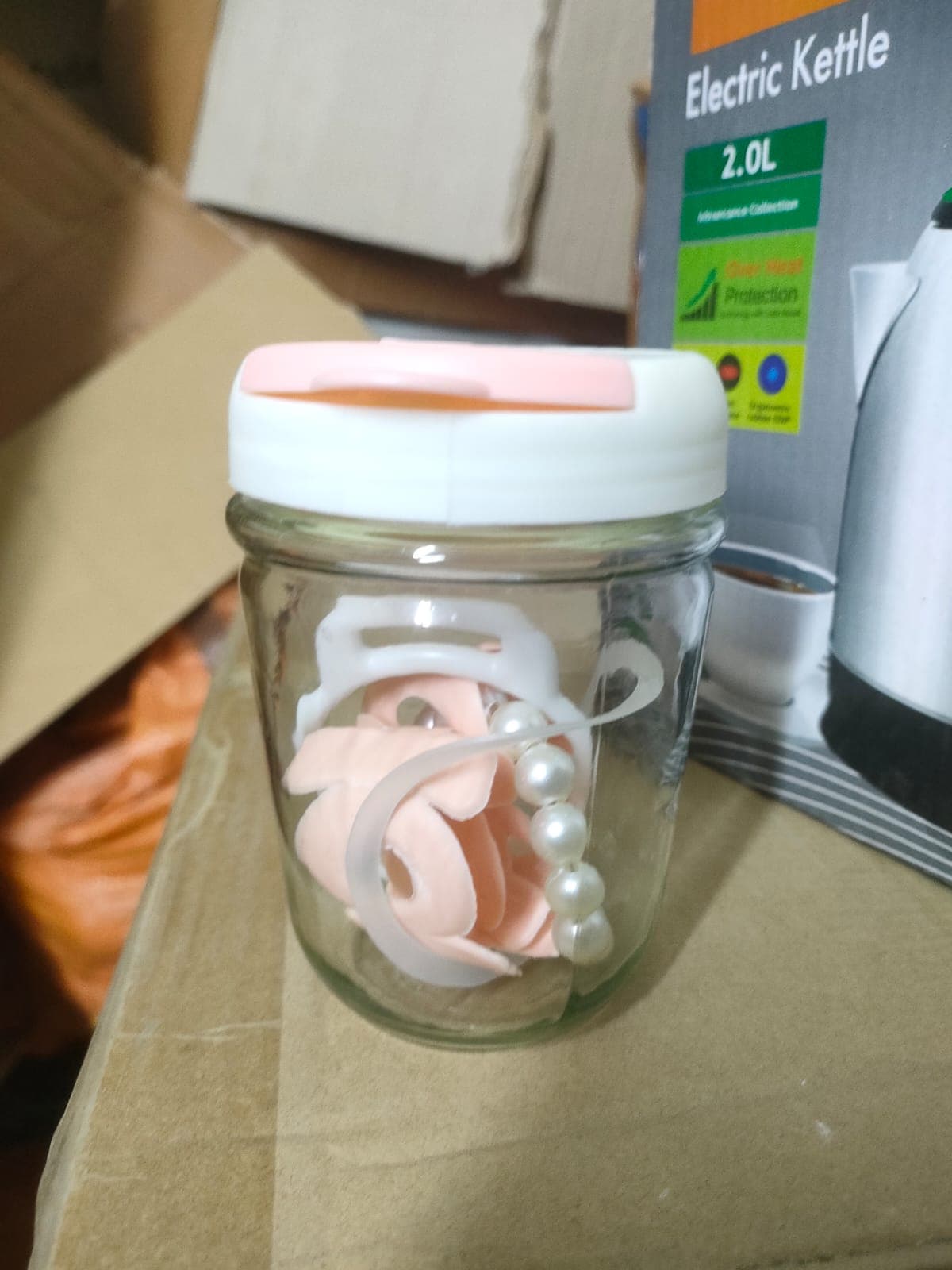 Glass storage jar and lifestyle accessories available at SimpleCart Store