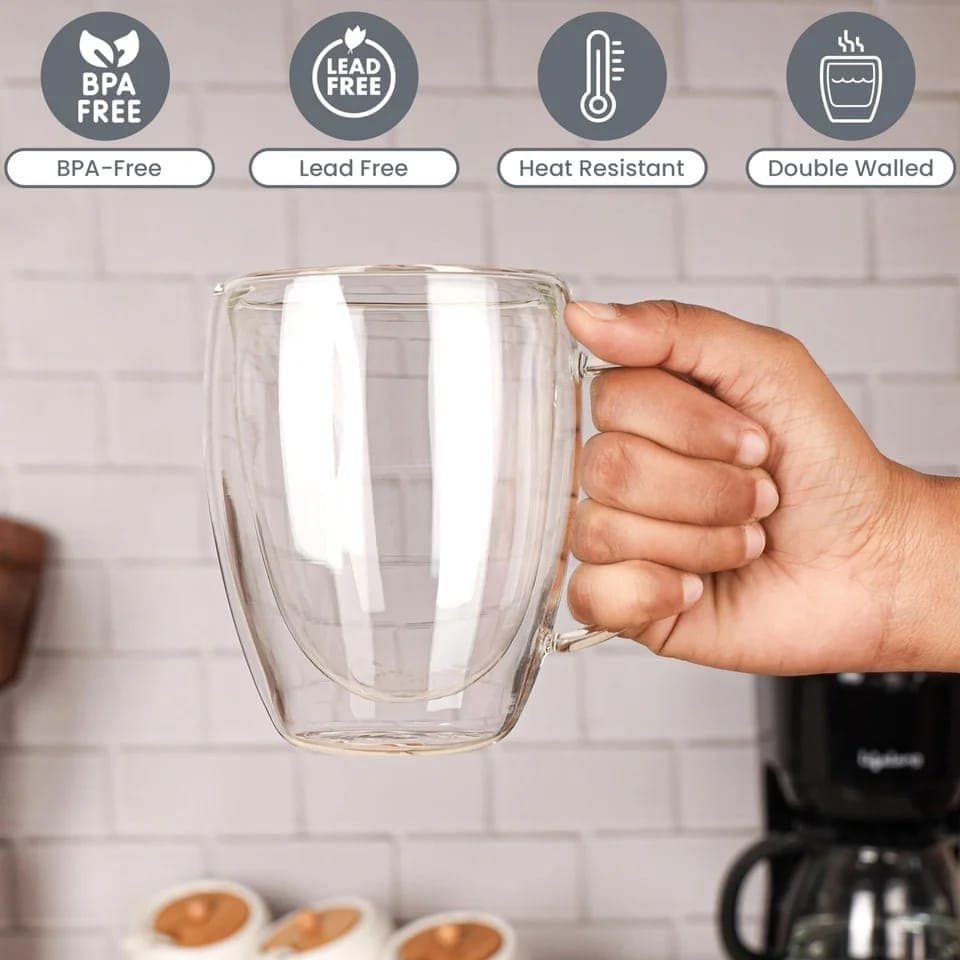 350ml Double-Wall Borosilicate Mug product photo — SimpleCartStore