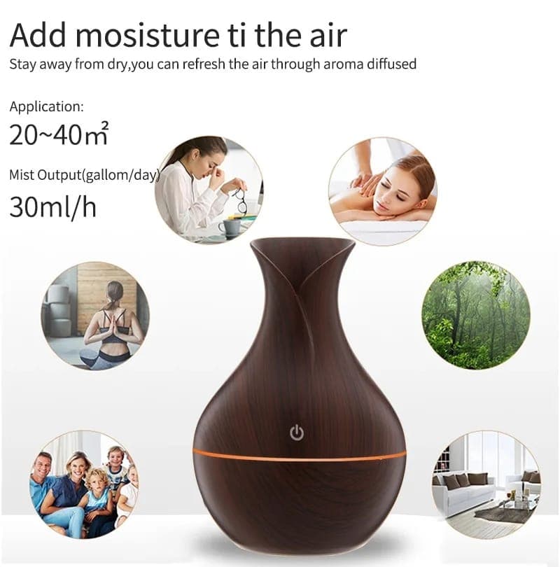 200ml Air Humidifier Essential Oil Diffuser USB product photo — SimpleCartStore