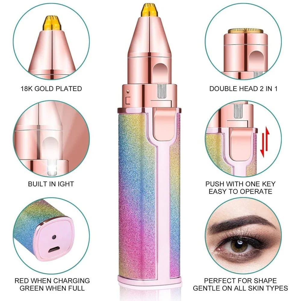 LED Eyebrow Trimmer & Hair Remover detail view for online shoppers in Pakistan