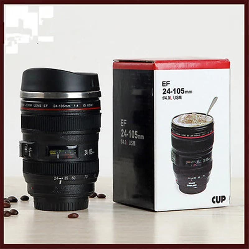 Camera Lens Travel Thermos Mug product photo — SimpleCartStore