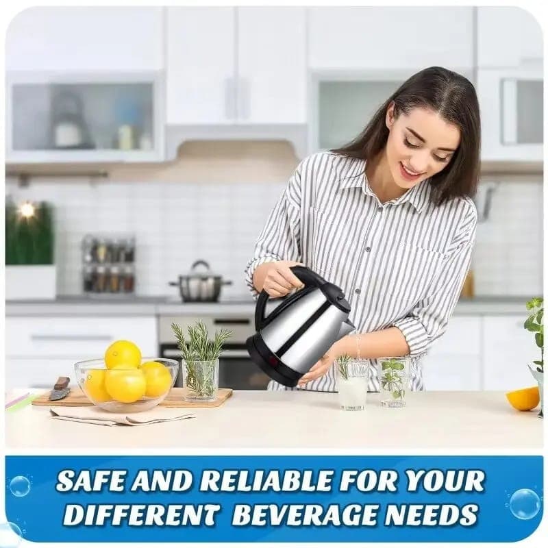 2L Stainless Steel Electric Kettle detail view for online shoppers in Pakistan