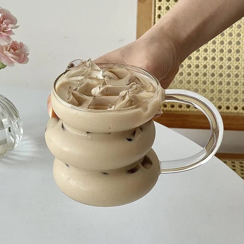 Heat-Resistant Glass Coffee Mug detail view for online shoppers in Pakistan