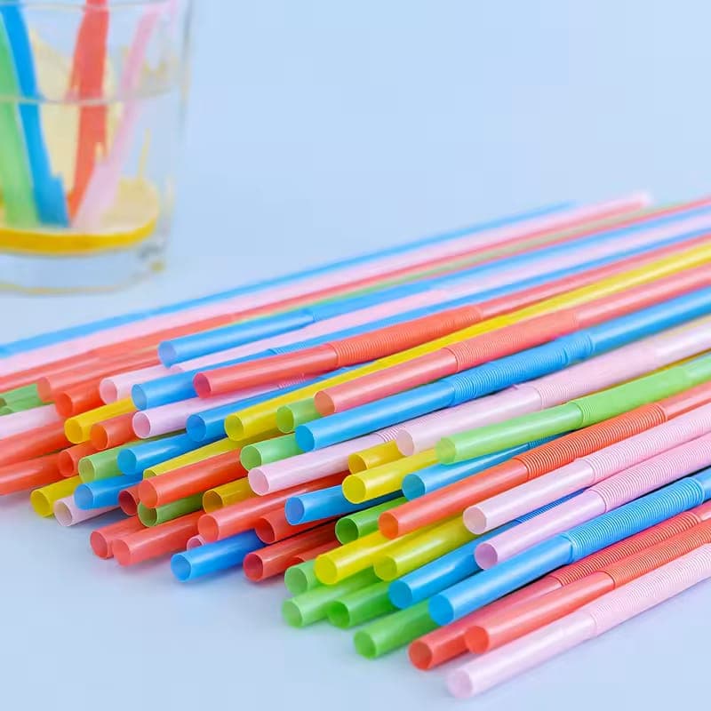 Reusable Colorful Plastic Straws detail view for online shoppers in Pakistan