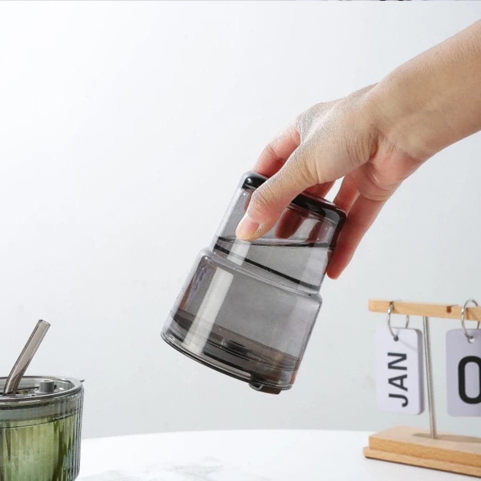 Glass Tumbler with Straw & Sleeve — order online with COD in Pakistan