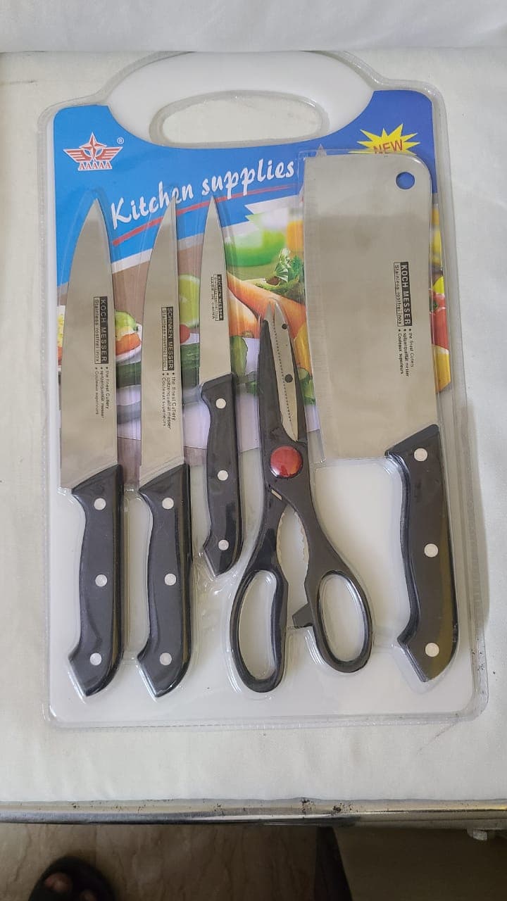 Stainless Steel Knife Set Kitchen Five-piece product photo — SimpleCartStore