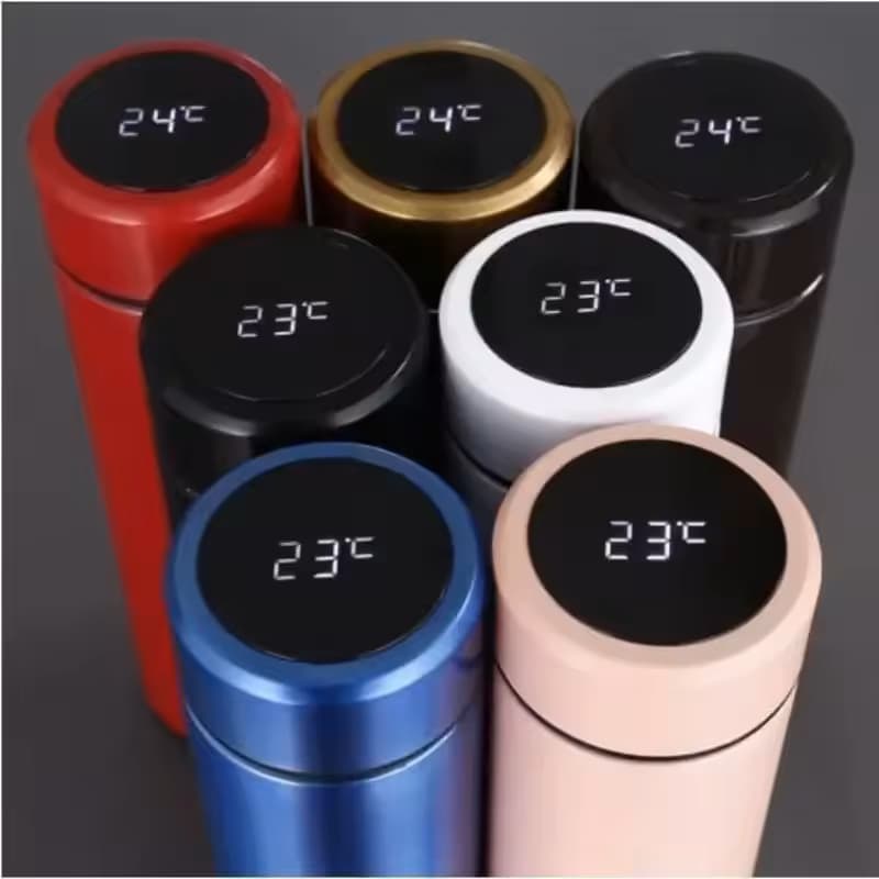 500ml LED Temperature Water Bottle detail view for online shoppers in Pakistan