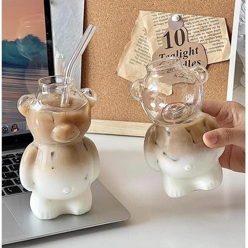 Cartoon Bear Glass Coffee Mug — buy online in Pakistan at SimpleCartStore