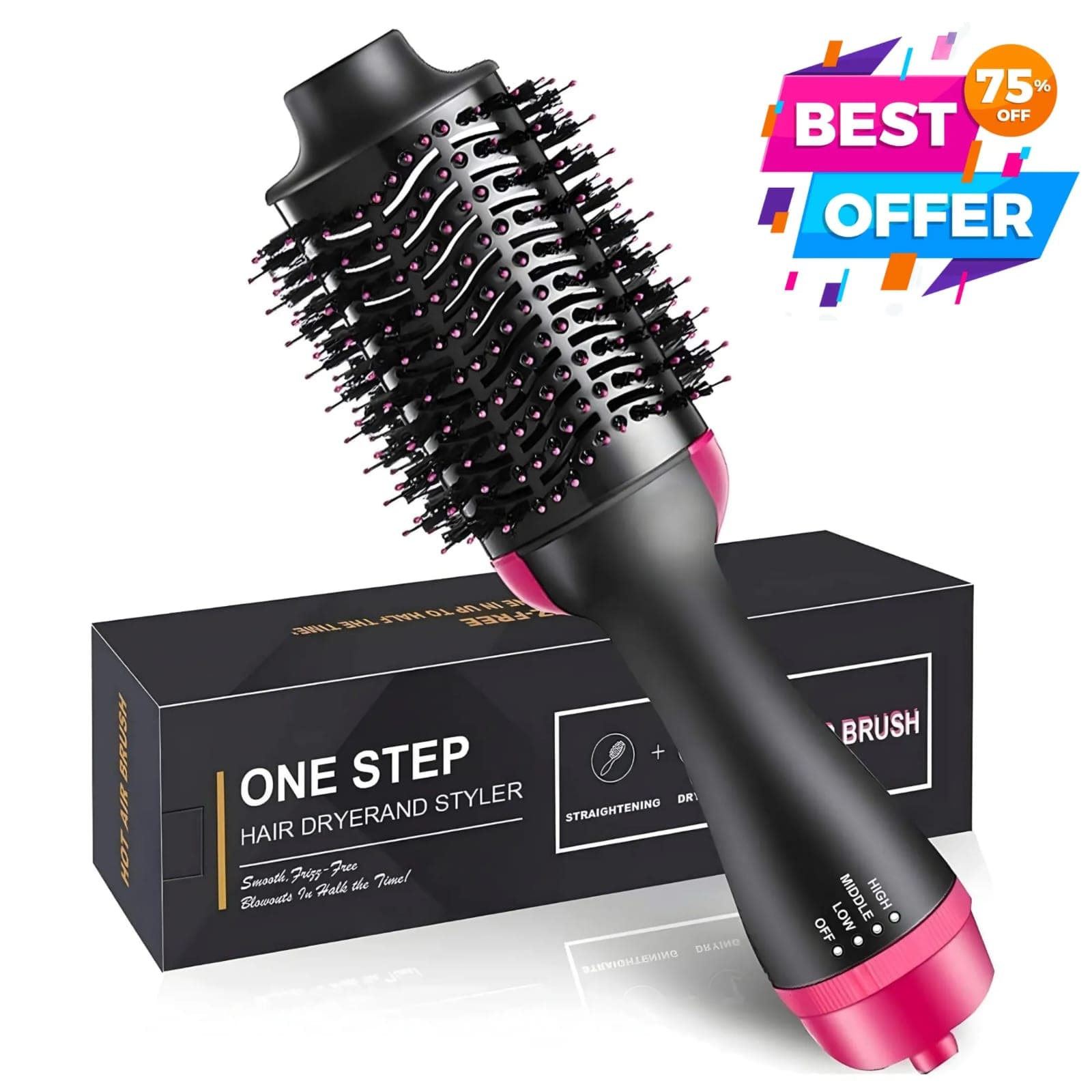 3-in-1 Hot Air Hair Dryer Brush — buy online in Pakistan at SimpleCartStore